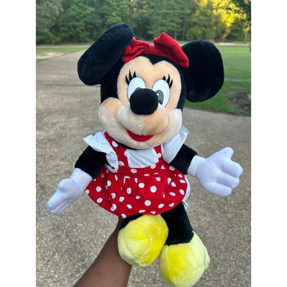 Vintage Minnie Mouse Stuffed Animal Plush Toy Disneyland Walt Disney World 80s